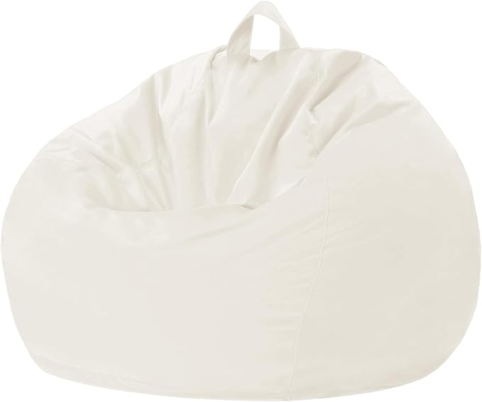 Homguava 2FT Bean Bag Chair: 2' Bean Bags with Memory Foam Filled,Comfy Beanbag Chairs Round Bean Bag Sofa with Dutch Velvet Cover-Beige