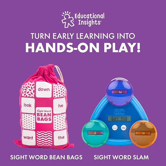 Educational Insights Hot Dots® Sight Words Card Set - Learn to Read Activities for Kids, Includes 26 Double-Sided Cards, Reading Games, Reading Tools, Gift for Ages 4+