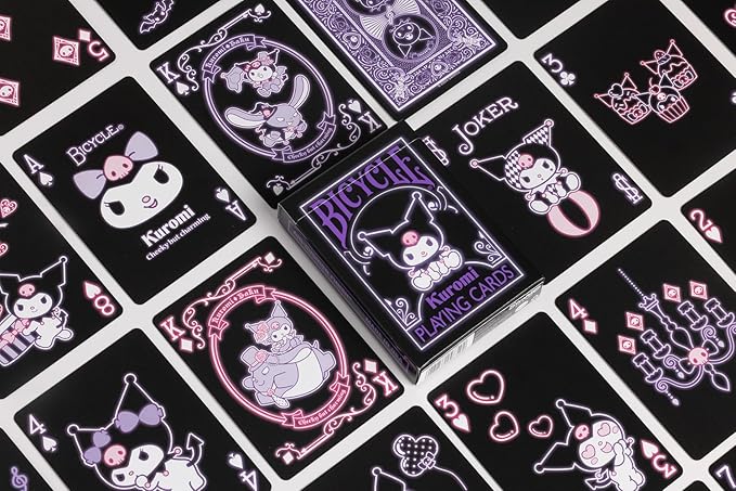 Bicycle Kuromi Sanrio Playing Cards, Black, Pink and Purple, 1 Deck