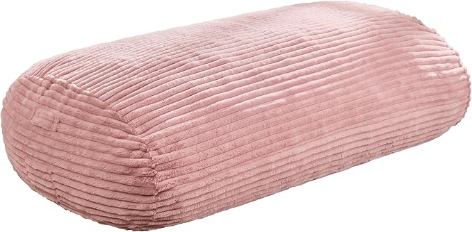 Hobestluk 6FT Bean Bag Chairs Adult Bean Bag with Portable Handle Comfy Large Bean Bag Lounge Chair with Removable Cover for Living Room Bedroom (Stripe Pink, 6FT)