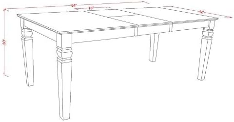 East West Furniture LGDA5-BCH-W 5 Piece Modern Dining Table Set Includes a Rectangle Wooden Table with Butterfly Leaf and 4 Dining Chairs, 42x84 Inch, Black & Cherry