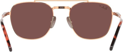 Ray-Ban Unisex Rb8258 Frank II Titanium Aviator Sunglasses