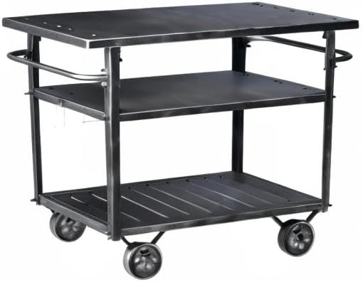 Diwhy Industrial 3 Tier Rolling Utility Storage Cart Wine Beverage, Metal Wine Rack with Wheels Kitchen Bar Dining Room Tea Wine, Serving Cart