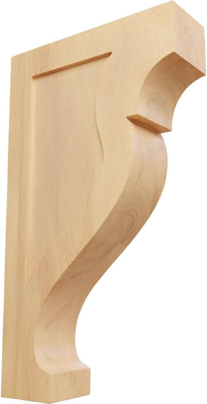 Ekena Millwork CORW03X08X14RKRO Large Rockport Wood Corbels, 2 1/2"W x 8"D x 14"H, Red Oak