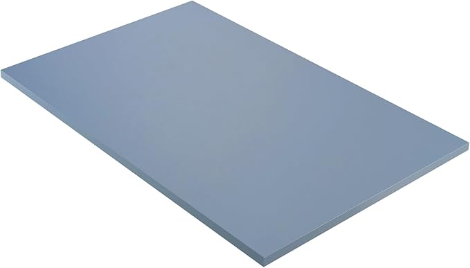 Kaboon 55x27.5 in Tabletop, Wood Desktop One Piece Standing Desk Top Only, Reversible Melamine Countertop for Home and Office,Grayish Blue