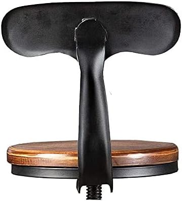 Set of 2 Industrial Bar Stools with Backrest Swivel Wooden Seat Height Adjustable 25-32inchKitchen Island Stool Breakfast Dining Chair