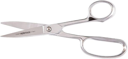 Klein Tools 718LR Scissors, Made in USA, Heavy Duty Shear Cuts Fabric, Rubber, Poultry, Light Metal, and More, High-Leverage, Ergonomic Snips, 8-5/8-Inch