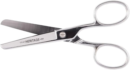 Klein Tools G46HC Scissors, Heavy Duty Safety Scissors with Large Rings for Thread, Yarn, Weaving, Knitting Mills, Carpet Mills, 6-Inch