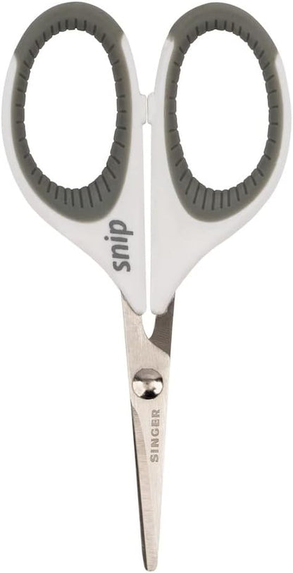 Singer Comfort Grip Craft Scissors 4"-Grey