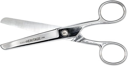 Klein Tools 446HC Scissors, Made in USA, Safety Scissors for Cutting Thread, Yarn, and More, 6-Inch