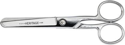 Klein Tools 446HC Scissors, Made in USA, Safety Scissors for Cutting Thread, Yarn, and More, 6-Inch