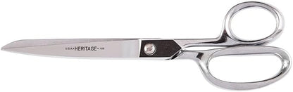 Klein Tools G109HC Scissors, Made in USA, Straight Trimmer with Blunt Tips for Cutting Fabric, Canvas, Felt, Silk, Cord, and More, 9-Inch