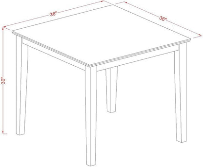 East West Furniture OXEN3-OAK-07 3 Piece Dining Table Set for Small Spaces Contains a Square Dining Room Table and 2 Limelight Linen Fabric Parsons Chairs, 36x36 Inch, Oak