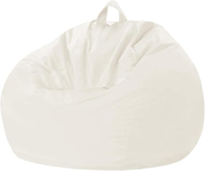 Homguava 2FT Bean Bag Chair: 2' Bean Bags with Memory Foam Filled,Comfy Beanbag Chairs Round Bean Bag Sofa with Dutch Velvet Cover-Beige