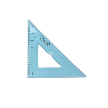 4 Pieces Math Geometry Tool Set Kids Transparent Angle Length Measuring Tools Geometry Set for Kids, Includes Plastic Clear Ruler, Protractor, Triangle for Architects, Engineers