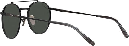 Ray-Ban Unisex Rb8237 Round II Titanium Round Sunglasses