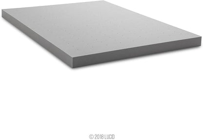 Lucid 4 Inch Bamboo Infused Memory Foam Mattress Topper - California King Size – Cooling Ventilation – Pressure Relieving Bed Topper - Mattress Pad – CertiPur Certified