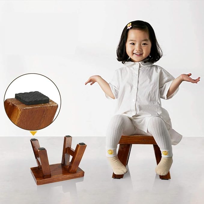Solid Wood Tiny Step Stool for Kids Change Shoes Foot Stool Plant Stand Waterproof 6 inch