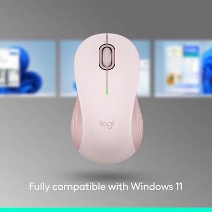 Logitech Signature M550 Wireless Mouse - for Small to Medium Sized Hands, 2-Year Battery, Silent Clicks, Bluetooth, Multi-Device Compatibility - Rose