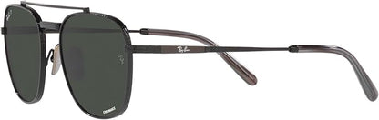 Ray-Ban Unisex Rb8258 Frank II Titanium Aviator Sunglasses
