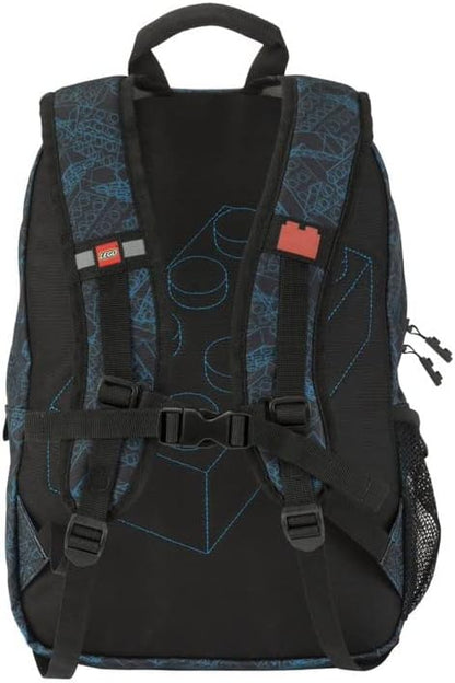 LEGO Heritage Classic Backpack and Lunchbox 2-Piece Combo Set, Matching Back to School Pack and Lunch Kit, Blueprint
