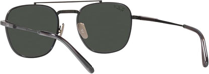 Ray-Ban Unisex Rb8258 Frank II Titanium Aviator Sunglasses