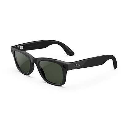 Ray-Ban Meta (Gen 2), Wayfarer Large, Shiny Black | Smart AI Glasses for Men, Women — 2X Battery Life — 3K HD Resolution — 12 MP Ultra-Wide Camera, Audio, Video — Transitions® Graphite Green Lenses