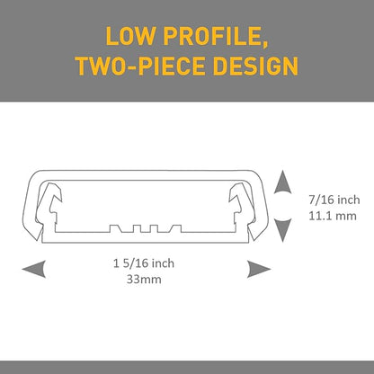 Legrand Wiremold NMW17 Nonmetallic Plastic Raceway for Extending Power, Transition Fitting for 1/2" Conduit, White (1 Pack)