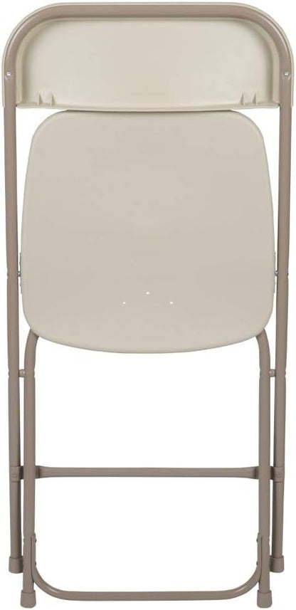 Flash Furniture Hercules™ Series Plastic Folding Chair - Beige - 2 Pack 650LB Weight Capacity Comfortable Event Chair-Lightweight Folding Chair