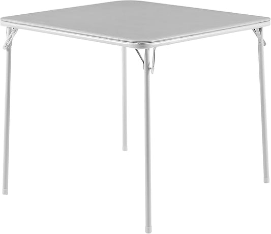 VECELO 34'' Folding Table with PU Padded Tabletop, Portable Multifunctional for Indoor/Outdoor, Home, Parties, Picnics, and Games, 1 Piece, Grey