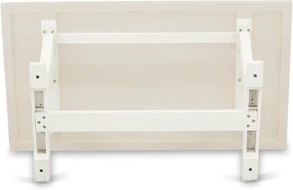 East West Furniture V027MZ001-6 6 Piece Dining Set Contains a Rectangle Dining Room Table with V-Legs and 4 Cream Linen Fabric Upholstered Chairs with a Bench, 40x72 Inch, Multi-Color