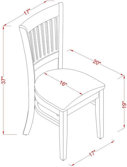 East West Furniture BOVA3-LWH-C 3 Piece Dining Room Furniture Set Contains a Round Dining Table and 2 Linen Fabric Upholstered Chairs, 42x42 Inch, Linen White