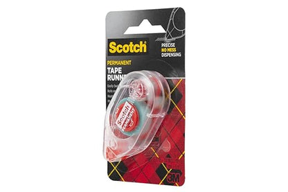 Scotch 6061 Scotch Double Sided Adhesive Roller Tape Runner, Permanent, Acid-Free, Photo-Safe Adhesive for Scrapbooking, Photo Mounting, and Crafts, 0.27 in x 26 ft per Roller, Pack of 4