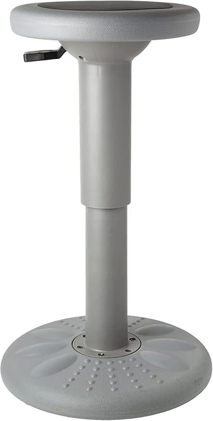 ActiveChairs Adjustable Wobble Stool, Flexible Classroom Seating, Improves Focus, Posture & Helps ADHD/ADD, Sensory Chair, Active Desk Chairs, Adjusts from 16.65" to 23.75", Ages 13-18, Grey