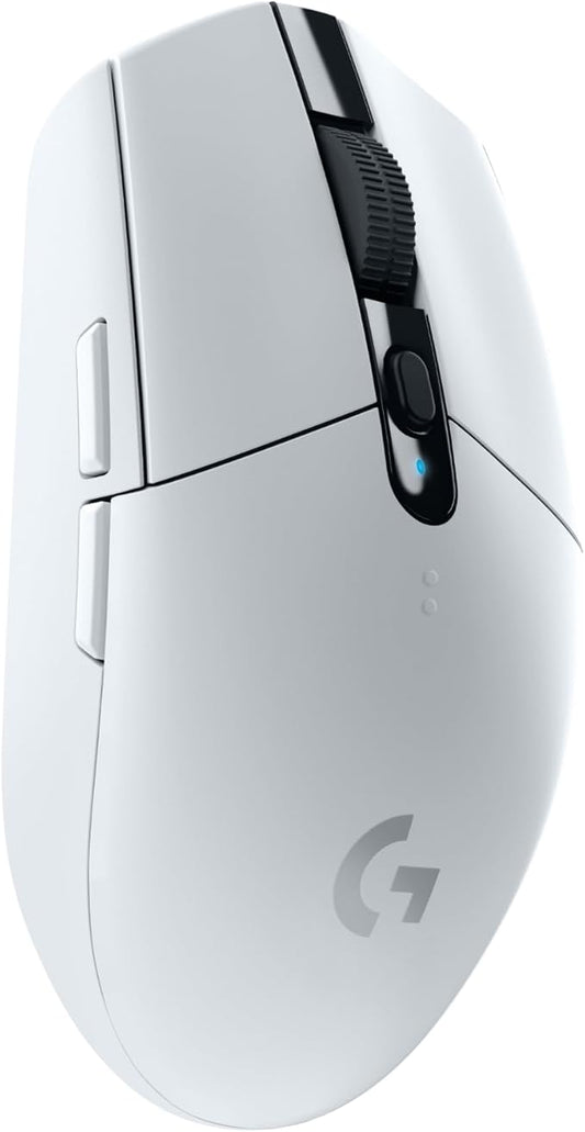 Logitech G305 Lightspeed Wireless Gaming Mouse, Hero Sensor, 12,000 DPI, Lightweight, 6 Programmable Buttons, 250h Battery, On-Board Memory, Compatible with PC, Mac - White