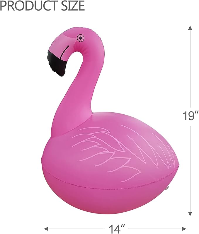 Floating Pool Lights Pack of 2, Solar Flamingo Pool Lights Waterproof, Glow in The Dark Solar Floating Pool Lights, Inflatable Floating Lights for Pool Wedding Party Decorations