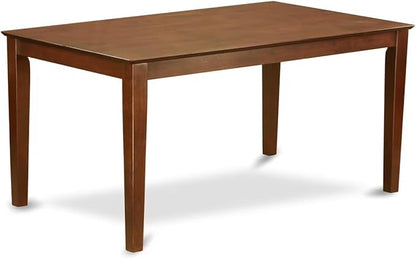 East West Furniture CAML6C-MAH-W 6 Piece Modern Dining Table Set Contains a Rectangle Wooden Table and 4 Wooden Chairs with a Bench, 36x60 Inch, Mahogany