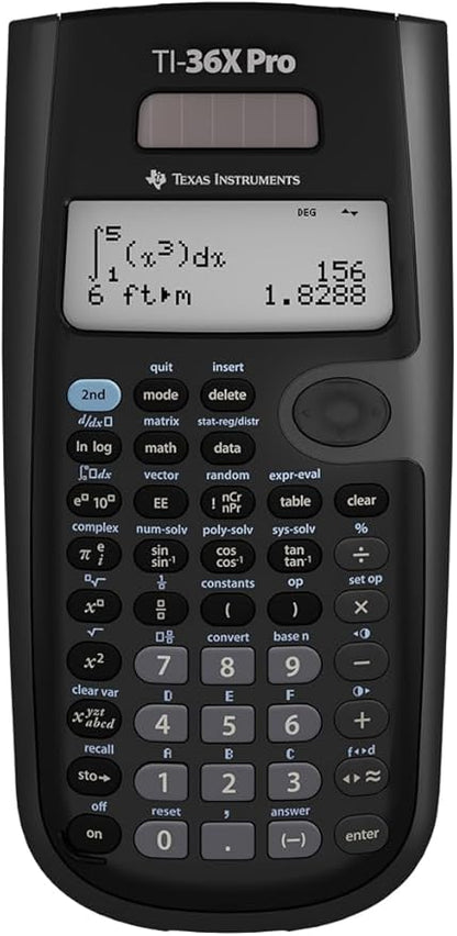 Texas Instruments TI-36X Pro Engineering/Scientific Calculator | 9.7 Inch | Black.