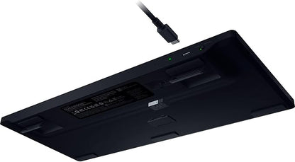 Razer BlackWidow V4 Low Profile TKL HyperSpeed Wireless Gaming Keyboard: Yellow Mechanical Switches - 2.4GHz Wireless & Bluetooth - Multi-Function Roller - 3 Control Buttons - Long Battery Life