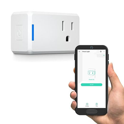 YoLink Mini Plug, 1/4 Mile World's Longest Range Smart Home Plug Mini Outlet Compatible with Alexa Google Assistant IFTTT App Remote Control Home Appliances from Anywhere- YoLink Hub Required