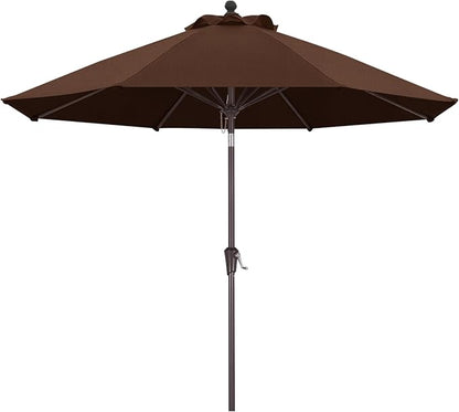 ABCCANOPY OLEFIN® 5-Year No Fading 9FT Patio Umbrella, Outdoor Table Umbrella with 8 Sturdy Ribs for Deck, Backyard, Yard (Coffee)