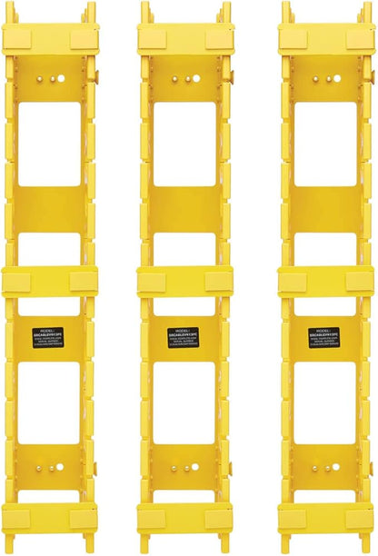 Tripp Lite Vertical Server Rack Enclosure Cable Manager, High-Capacity Double Finger Duct, High-Visibility Yellow Steel, 6 Foot / 1.8 Meters, Three 2-Foot Sections, 5-Year Warranty (SRCABLEVRT3FC)