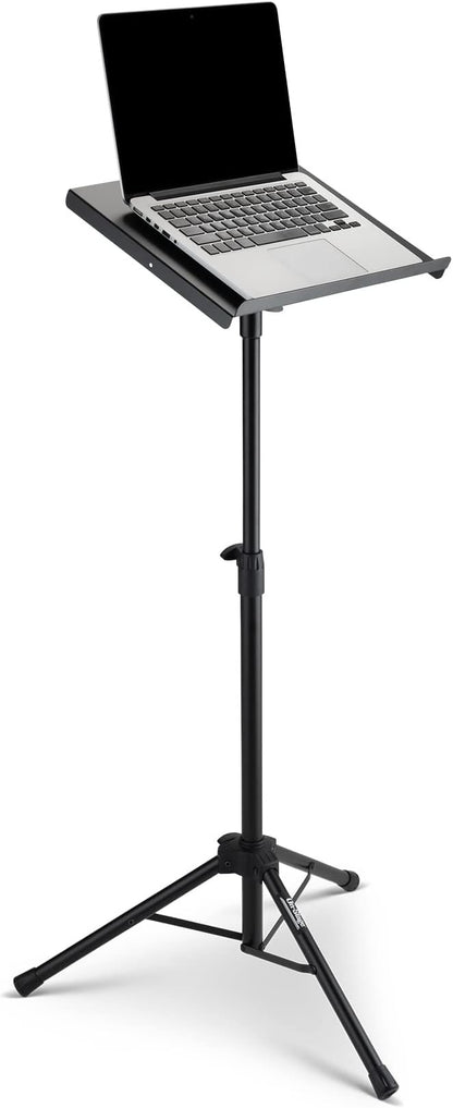 On-Stage LPT7000 Deluxe Laptop Stand, Adjustable Height and Tilt, Metal Construction, Black, Foldable