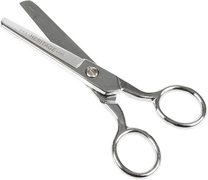 Klein Tools H445 Scissors, Made in USA, Safety Scissors for Thread, Yarn, Weaving and Knitting Mills for Right-Hand or Left-Hand Use, 5-Inch