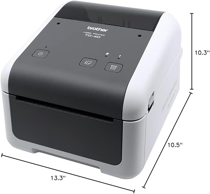 Brother TD-4210D 4-inch Entry Level Direct Thermal Desktop Printer, Print Labels and Receipts, 203dpi, 5ips, USB 2.0