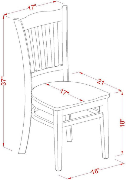 East West Furniture AMGR3-LWH-W 3 Piece Dinette Set for Small Spaces Contains a Round Kitchen Table with Pedestal and 2 Dining Room Chairs, 36x36 Inch, Linen White
