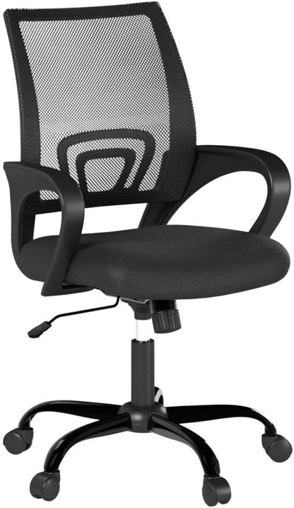 BestOffice Mesh Computer Back Support Modern Executive Adjustable Task Rolling Swivel Chair for Women,Men(2 Pack) (Black)