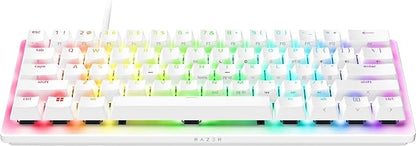 Razer Huntsman V3 Pro Mini 60% Esports Gaming Keyboard: Analog Optical Switches Snap Tap - Rapid Trigger - Adjustable Actuation - Dual-Purpose Mod Keys - Doubleshot PBT Keycaps - White