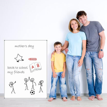 Lockways 48 x 36 Inch White Board 2 Pack | 4 x 3 Dry Erase Boards Magnetic Whiteboard for Office School and Home