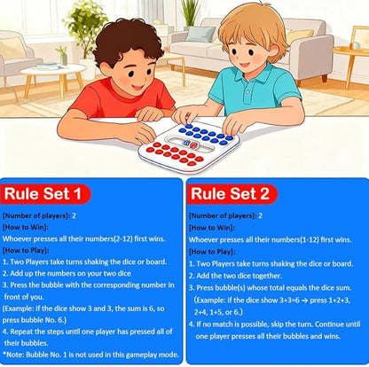 Pop Math Game for Kids - Addition & Subtraction Game - Educational Toys Learning Toys for Kids 4 5 6 7, Math Game for Preschool Kindergarten Boys Girls, 2 Player